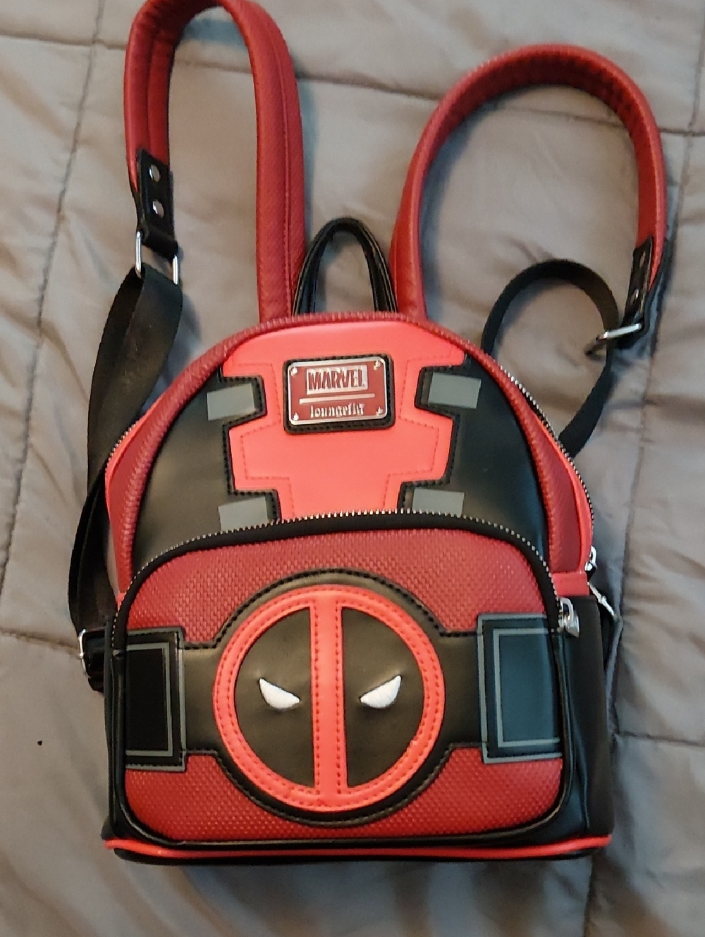 Loungefly Marvel Deadpool Red & Black Mini Backpack